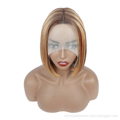 Hot sells Healthy bouncy texture T part HD lace wigs for black women sillky front lace wig rumy human hair lace front Bob wigs